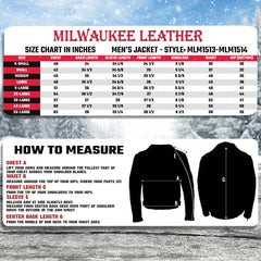 Milwaukee Leather MLM1514SET All Season Black Premium Leather Motorcycle Riders Jacket w/ Heated and Cool-Tec Technology