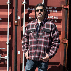 Milwaukee Leather Men's Red and Black Heavy-Duty Checkered Flannel Riding Shirt - Warm Lined - Zippered Hand Pockets - MPM1637