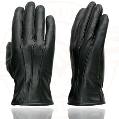 Milwaukee Leather SH234 Men's Black Thermal Lined Leather Motorcycle Gloves w/ Cinch Wrist Closure