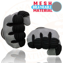 Milwaukee Leather SH791 Men's Black with Grey Mesh and Leather Racing Gloves