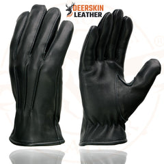 Milwaukee Leather SH865 Men's Black Welted Deerskin Leather Thermal Lined Gloves