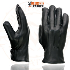 Milwaukee Leather SH875 Men's Black Thermal Lined Deerskin Leather Gloves