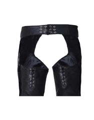 Ladies Premium Leather Chaps with Lacing