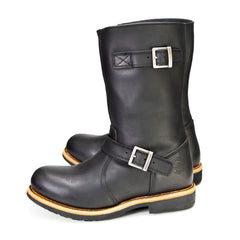 Milwaukee Leather MBM9064 Men's Antique Black Classic Engineer Motorcycle Riding Boots