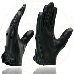 Milwaukee Leather MG7720 Women's Black Leather Unlined Pro Driving Gloves