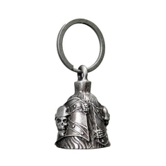 Milwaukee Leather MLB9045 'Helmet Skull' Motorcycle Good Luck Bell | Key Chain Accessory for Bikers