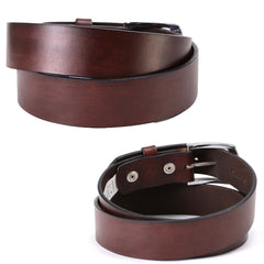 Milwaukee Leather MP7118 Men's Classic Brown Leather Belt with Brass Buckle