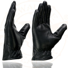 Milwaukee Leather SH234 Men's Black Thermal Lined Leather Motorcycle Gloves w/ Cinch Wrist Closure