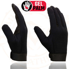 Milwaukee Leather SH44612 Men's Black Textile Mesh Gel Palm Motorcycle Mechanics Gloves w/ Amara Cloth Bottom