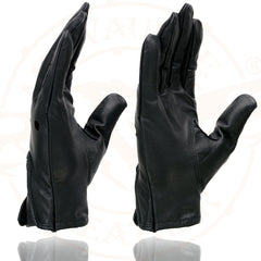 Milwaukee Leather SH729 Men's Black Unlined Leather Pro Driving Gloves