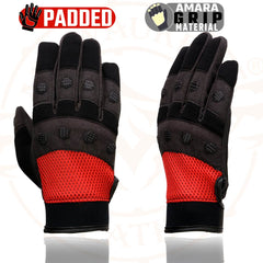 Milwaukee Leather SH76102 Men's Black and Red Textile Motorcycle Gloves