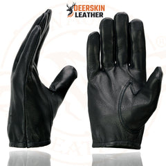 Milwaukee Leather SH887 Men's Black Short Wrist Deerskin Unlined Leather Gloves