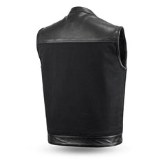 FIM4951CNV-C-49/51 Vest Motorcycle Leather Canvas Vest