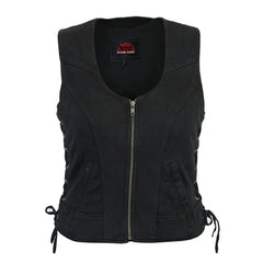 Women's Stylish Black Denim Vest