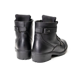 Milwaukee Leather MBL9328 Women's Black Full Grain Leather Classic Motorcycle Riding Boots-Lace-Up Closure Shoes