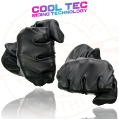 Milwaukee Leather MG7596 Men's Black Leather Motorcycle Rider Unlined Gloves w/ Cool-Tec Leather Treatement