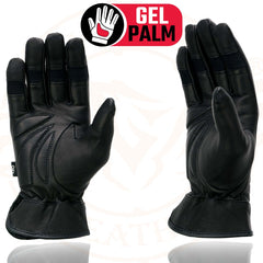 Milwaukee Leather MG7700 Women's Black Lightweight Leather Gloves with Gel Palm