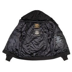 Milwaukee Leather Men's Bare Bones Black Reflective Skull CE Armored Riding Hoodie, Shoulder and Elbow Armor - MPM1798