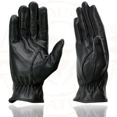 Milwaukee Leather SH247 Men's Black Leather Unlined Classic Style Driving Gloves