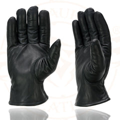 Milwaukee Leather SH734 Men's Black Thermal Lined Leather Motorcycle Gloves w/ Cinch Wrist Closure