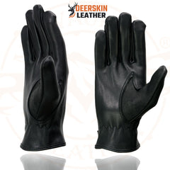 Milwaukee Leather SH868 Men's Classic Driving Black Unlined Deerskin Leather Gloves