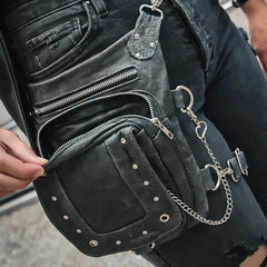 5735.GY - Ladies Leather Thigh Bag