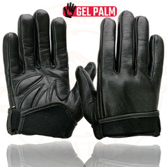 Milwaukee Leather MG7510 Men's 'Gel Palm' Black Short Wrist Leather Gloves