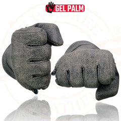 Milwaukee Leather MG7511 Men's 'Gel Palm' Distressed Gray Leather Gloves