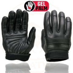 Milwaukee Leather MG7735 Women's 'Flex Knuckles' Black Premium Leather Gloves with Gel Palms