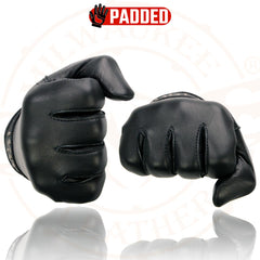 Milwaukee Leather MG7760 Women's Black Leather Gloves with Gel Palms