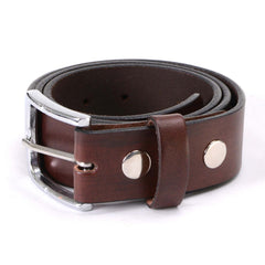 Milwaukee Leather MP7118 Men's Classic Brown Leather Belt with Brass Buckle