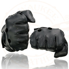 Milwaukee Leather SH247 Men's Black Leather Unlined Classic Style Driving Gloves