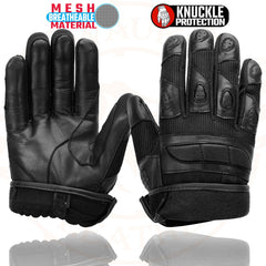 Milwaukee Leather SH802 Women's Black Leather and Mesh Racing Gloves with Padding