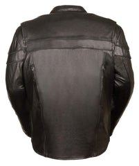 Milwaukee Leather ML1408 Men's Black 'Savage' Sporty Crossover Leather Jacket