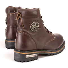 Milwaukee Leather MBL9308 Women's Dark Brown Leather Lace-Up Boots for Bikers | Outdoors | Casual