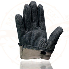 Milwaukee Leather MG7507 Men's Distressed Grey Leather Driving Gloves with Wrist Snap