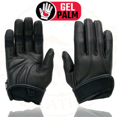 Milwaukee Leather MG7700 Women's Black Lightweight Leather Gloves with Gel Palm