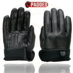 Milwaukee Leather MG7760 Women's Black Leather Gloves with Gel Palms