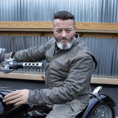 Milwaukee Leather MLM1503 Men's Distressed Brown ‘Racer’ Motorcycle Vented Leather Rider Jacket