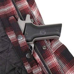 Milwaukee Leather Men's Red and Black Heavy-Duty Checkered Flannel Riding Shirt - Warm Lined - Zippered Hand Pockets - MPM1637