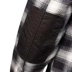 Milwaukee Leather Men's Black and White Heavy-Duty Checkered Flannel Riding Shirt - Warm Lined - Zippered Hand Pockets - MPM1638
