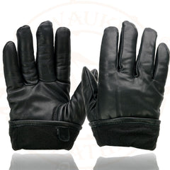 Milwaukee Leather SH734 Men's Black Thermal Lined Leather Motorcycle Gloves w/ Cinch Wrist Closure