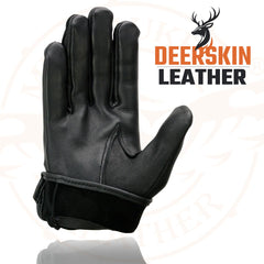 Milwaukee Leather SH868 Men's Classic Driving Black Unlined Deerskin Leather Gloves