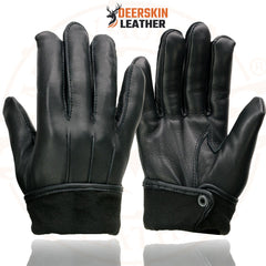 Milwaukee Leather SH875 Men's Black Thermal Lined Deerskin Leather Gloves