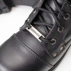 Milwaukee Leather MBL9328 Women's Black Full Grain Leather Classic Motorcycle Riding Boots-Lace-Up Closure Shoes