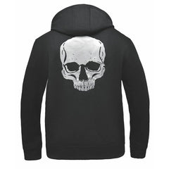 Skull - Men's Reflective Skull Riding Hoodie Zip Up Sweatshirt