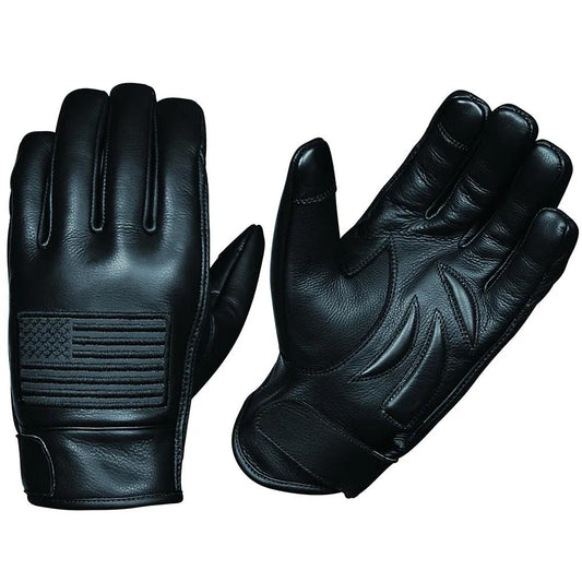 PatriotGrip - Men's Leather Motorcycle Gloves