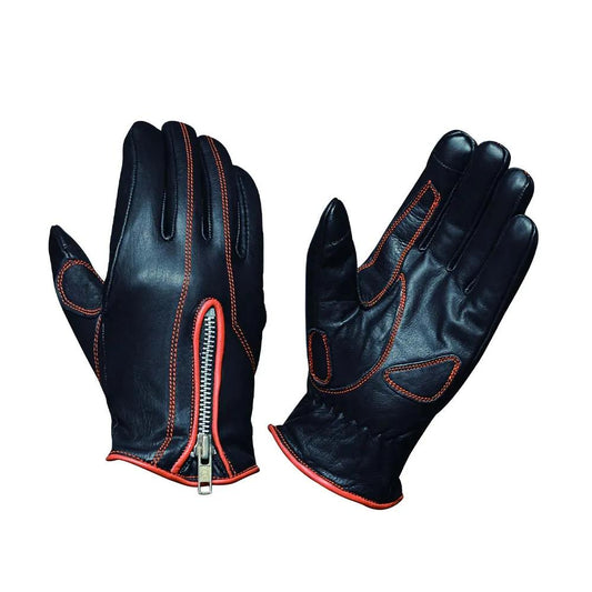 Crimson Edge - Women's Leather Motorcycle Gloves