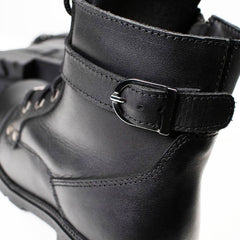 Milwaukee Leather MBL9328 Women's Black Full Grain Leather Classic Motorcycle Riding Boots-Lace-Up Closure Shoes