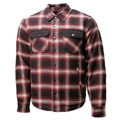 Milwaukee Leather Men's Red and Black Heavy-Duty Checkered Flannel Riding Shirt - Warm Lined - Zippered Hand Pockets - MPM1637